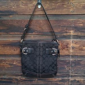 Coach black shoulder bag purse